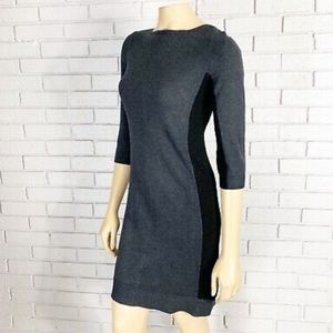 Ann Taylor color block rib knit sweater dress